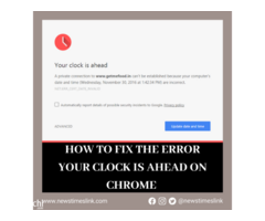 How  to Fix "The clock is ahead" error in Windows