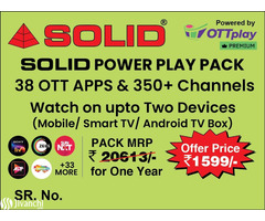 SOLID POWERPLAY PACK – 38 OTT Apps & 350+ Channels