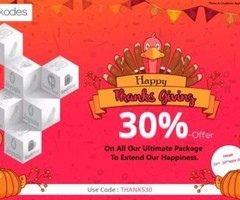 Thanksgiving 30 offer for all packages in appkodes