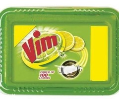 Vim Utensils With Power Of Lemon 600 Gram Dishwash Bar Lemon Tub
